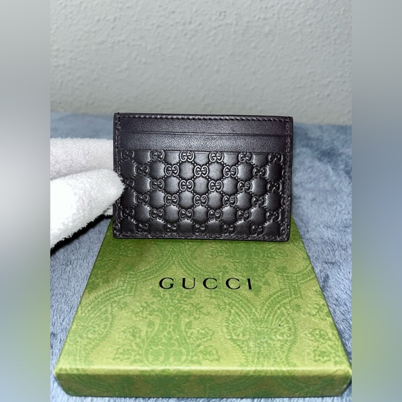BRAND NEW Gucci Guccissima Brown Card Case - Picture 4 of 10